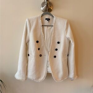 NWT DKNY Women's Cream Textured Blazer Size 12